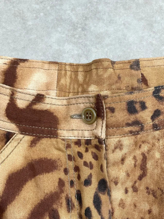 2000s Archive Deer & Leopard Print Brown Pants  hqVdxUN 8