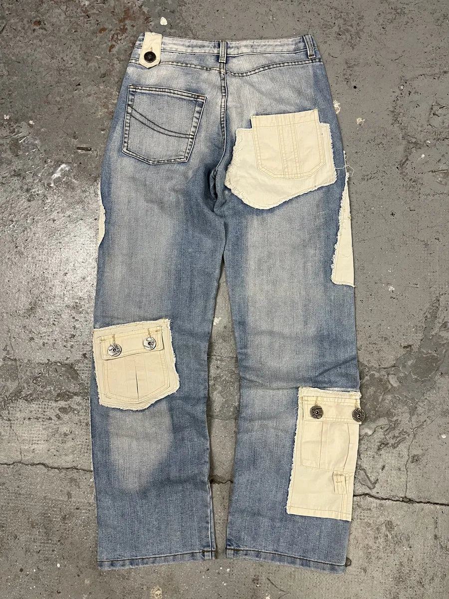 2000s Archive Denim Hybrid Cargo Denim Pants ZwAeNKJ 4