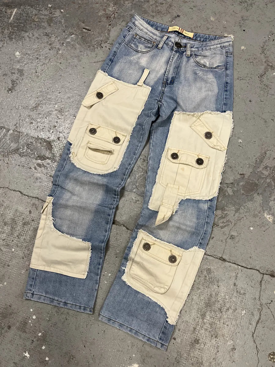 2000s Archive Denim Hybrid Cargo Denim Pants ZwAeNKJ 5