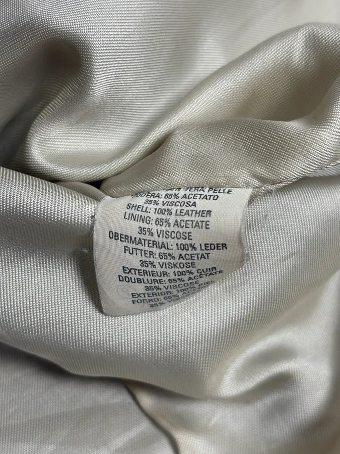 2000s Archive Eroded Marble Effect Leather Jacket EHVuWKL 8