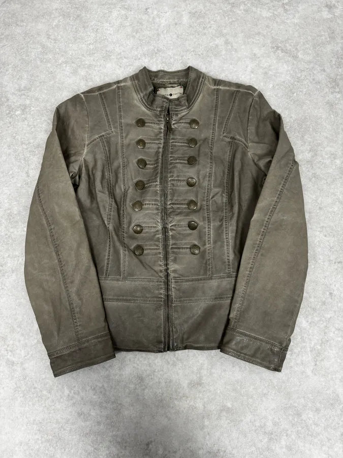2000s Archive Khaki Napoleon Officier Military Jacket ofGNKBJ 0