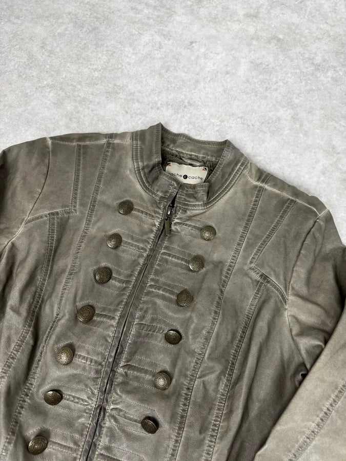 2000s Archive Khaki Napoleon Officier Military Jacket ofGNKBJ 4