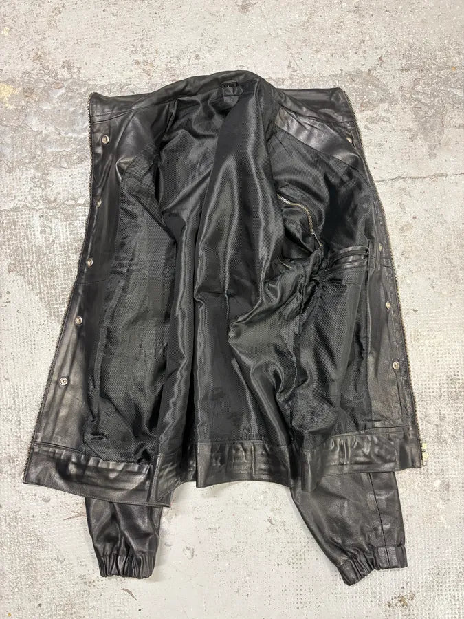 2000s Archive Multi Zips with Detachable Arms Black Biker Jacket mDQXUWm 7