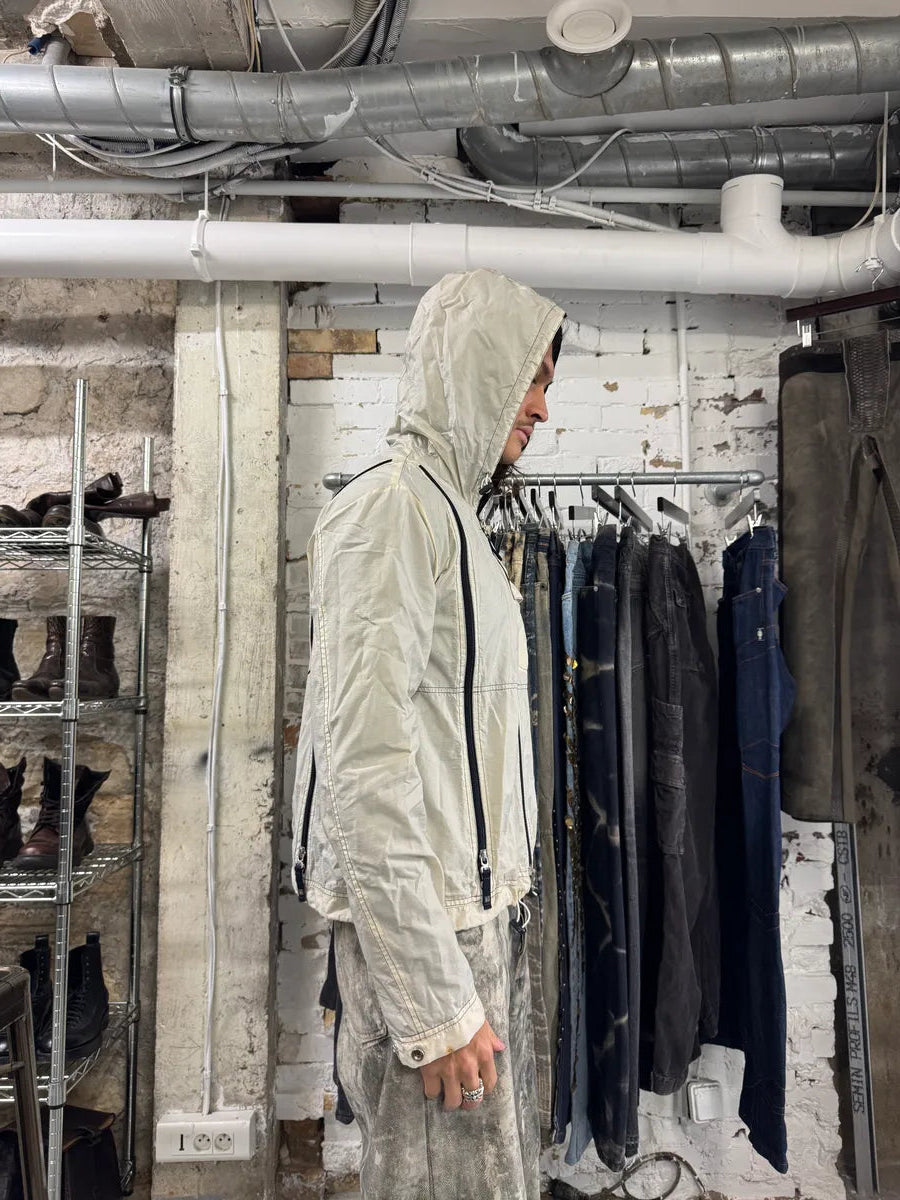 2000s Armani 5-Zip AJ White Jacket (S) 2