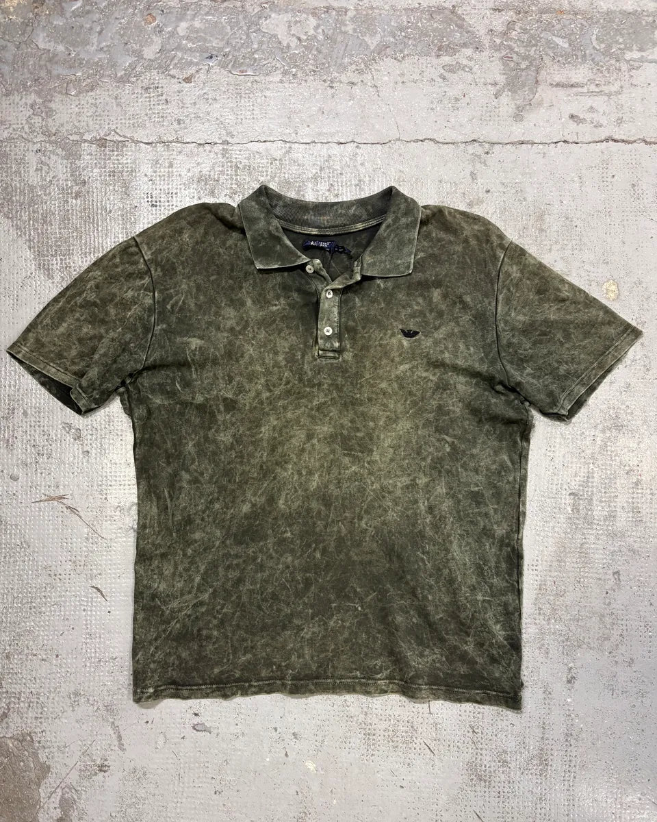 2000s Armani Acid Faded Green Polo sIxykEG 0