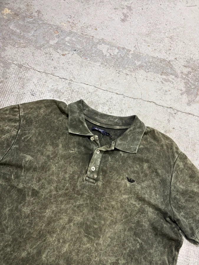2000s Armani Acid Faded Green Polo sIxykEG 3