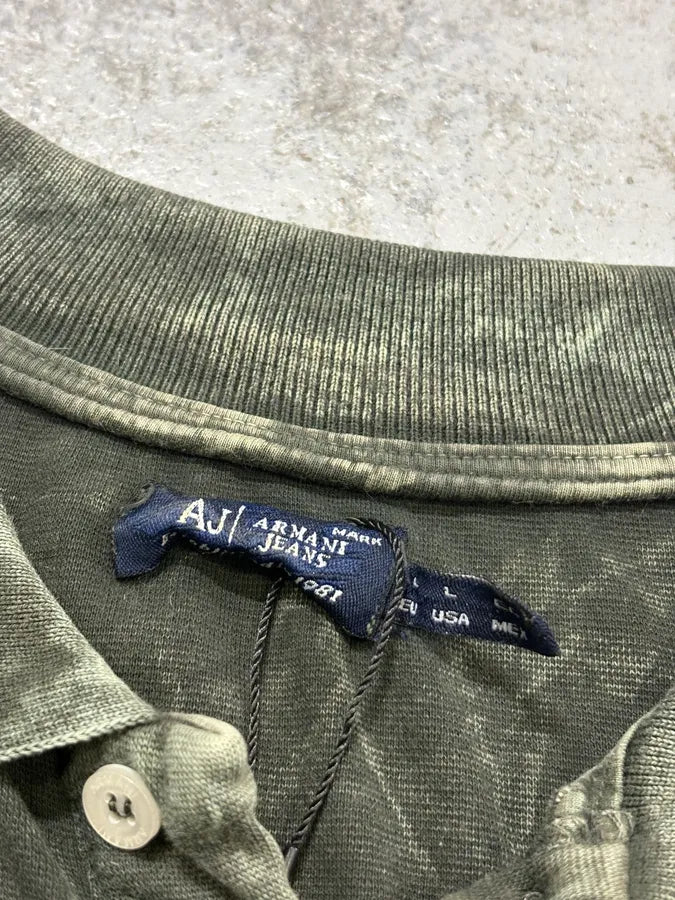 2000s Armani Acid Faded Green Polo sIxykEG 7