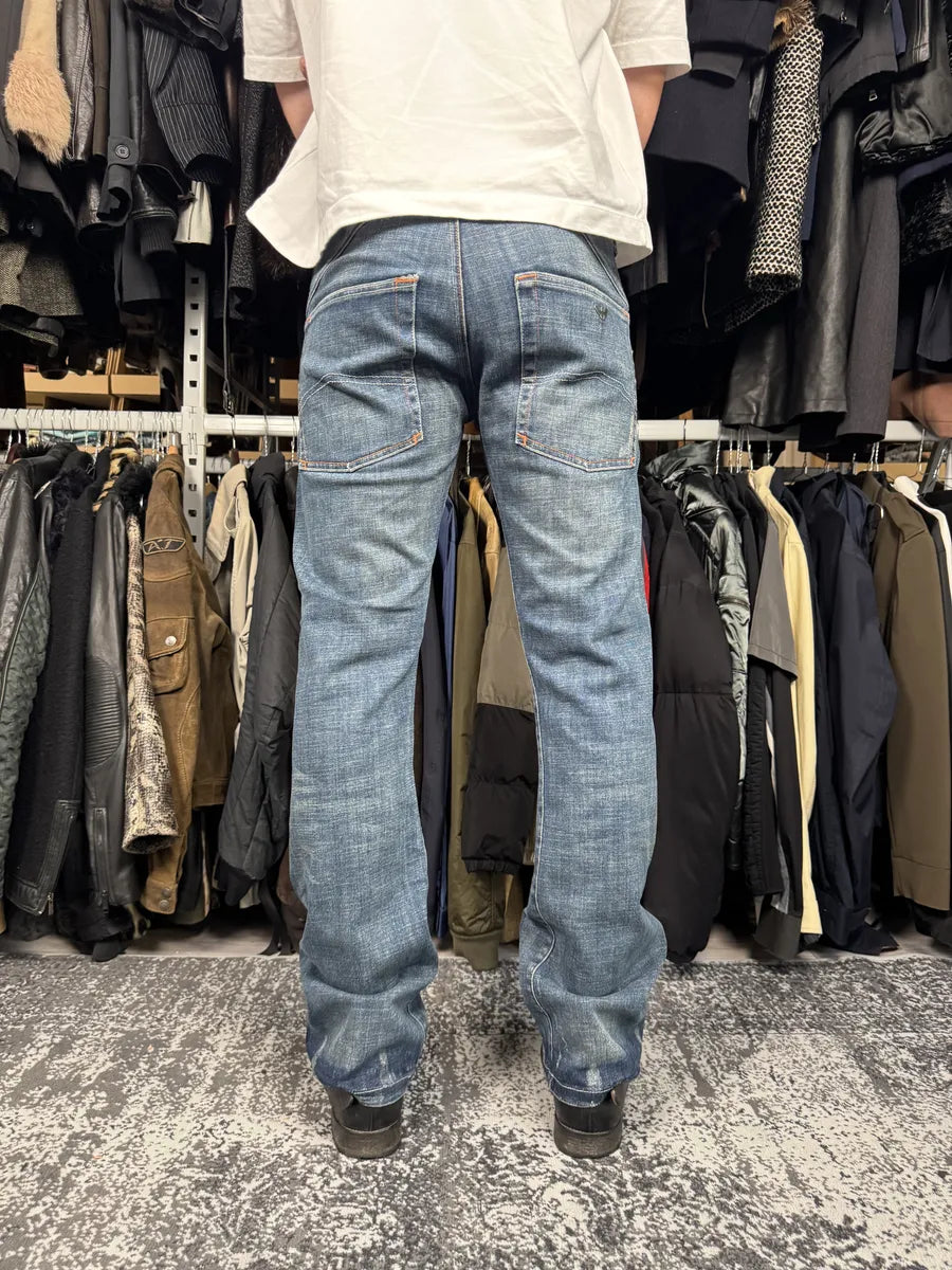 2000s Armani Aged Blue Denim Jeans xcwlVZB 3
