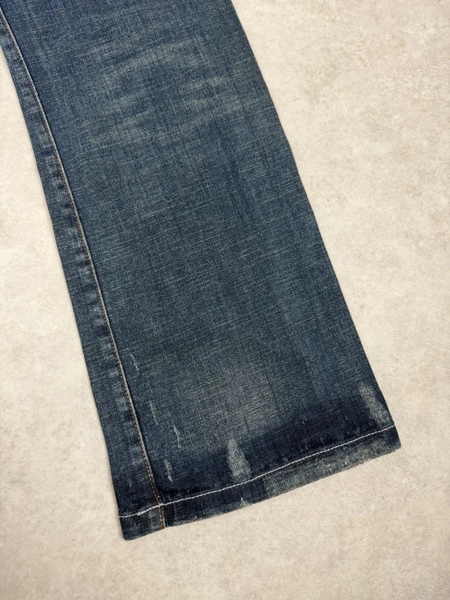 2000s Armani Aged Blue Denim Jeans xcwlVZB 5