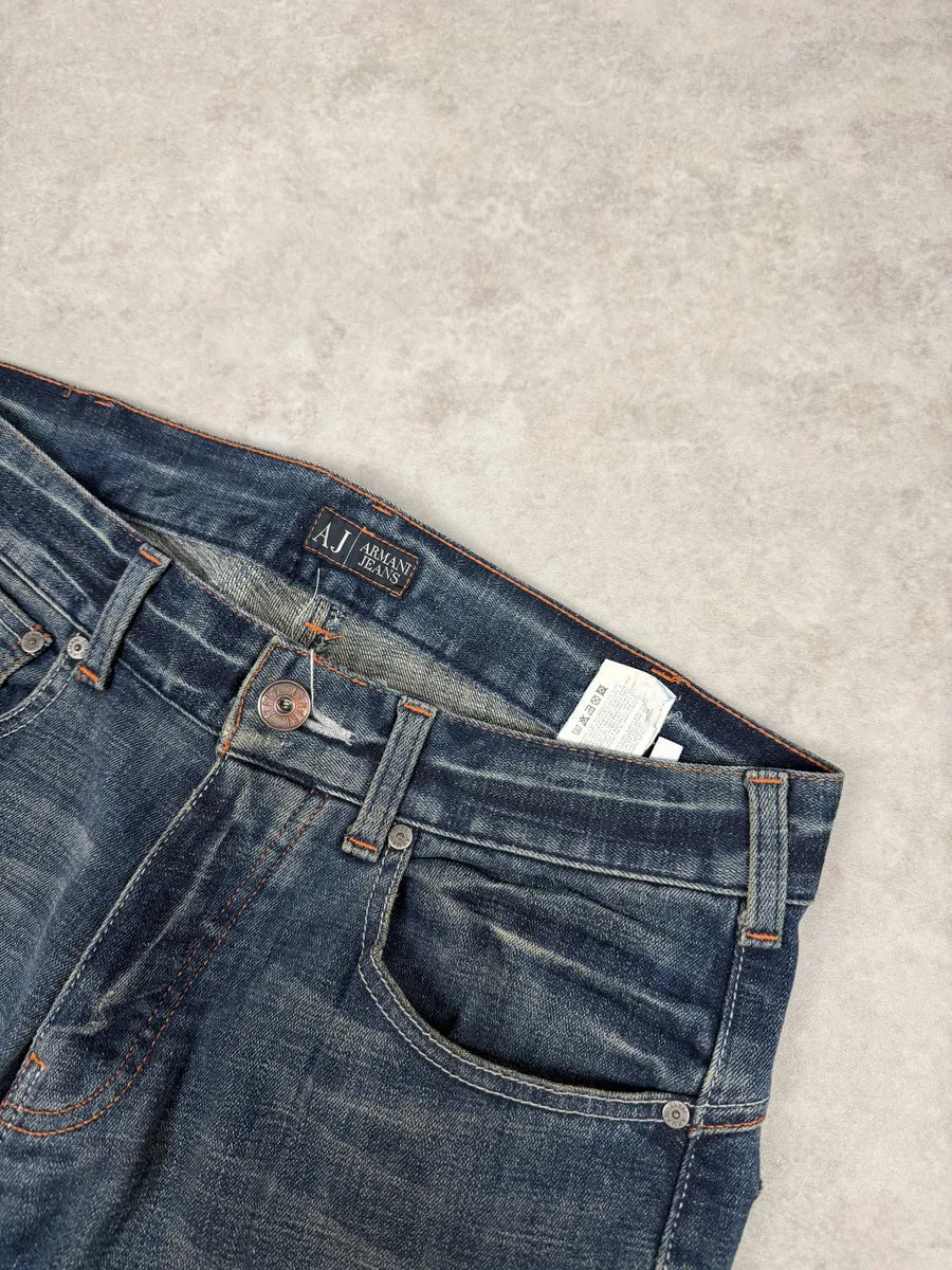 2000s Armani Aged Blue Denim Jeans xcwlVZB 7