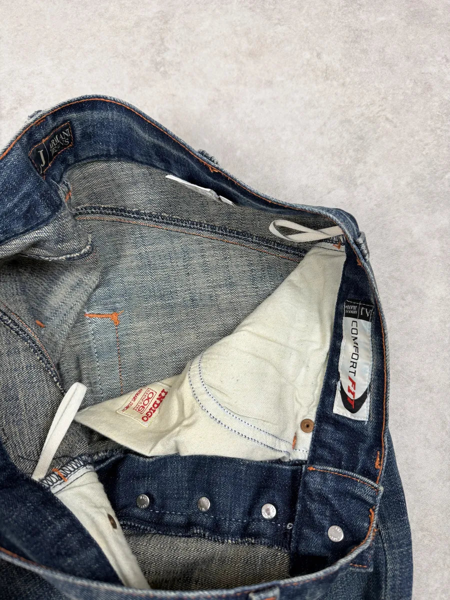 2000s Armani Aged Blue Denim Jeans xcwlVZB 9