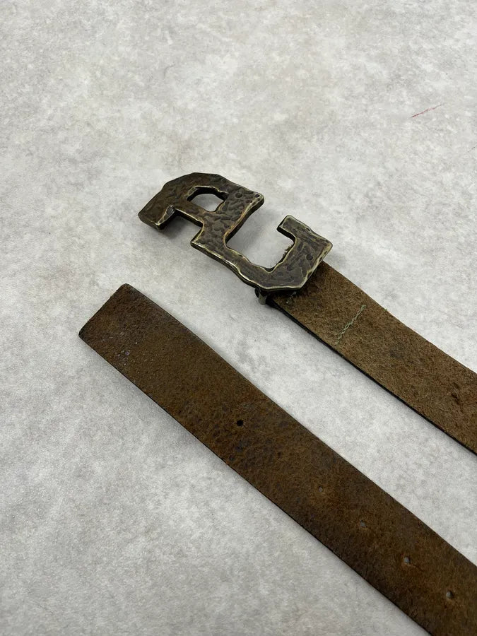2000s Armani AJ Brown Leather Belt ehFPHpH 3