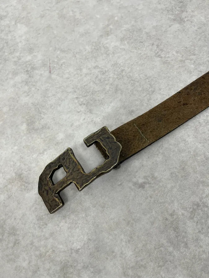 2000s Armani AJ Brown Leather Belt ehFPHpH 4