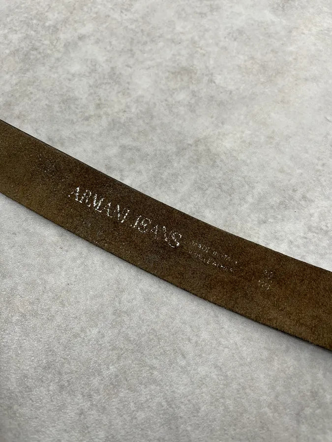 2000s Armani AJ Brown Leather Belt ehFPHpH 7