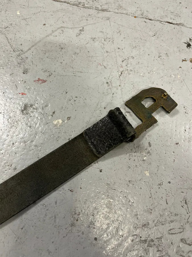 2000s Armani AJ Brut Buckle Black Leather Belt LpDWjoW 6