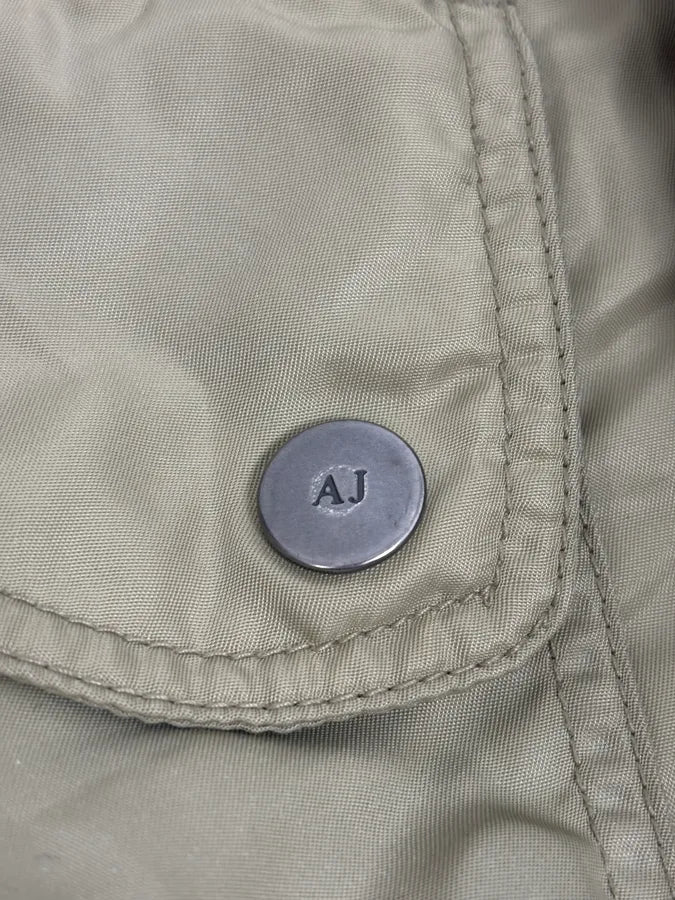 2000s Armani Beige Bomber Jacket KVuuNDs 7