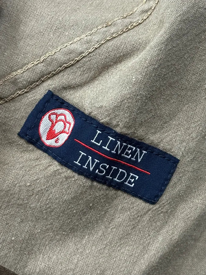 2000s Armani Beige Cargo Linen Light Pants gNLNjGs 11