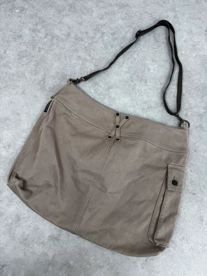 2010s Armani Beige Cargo Trompe LOeil Shoulder Bag UlEMTIy 5