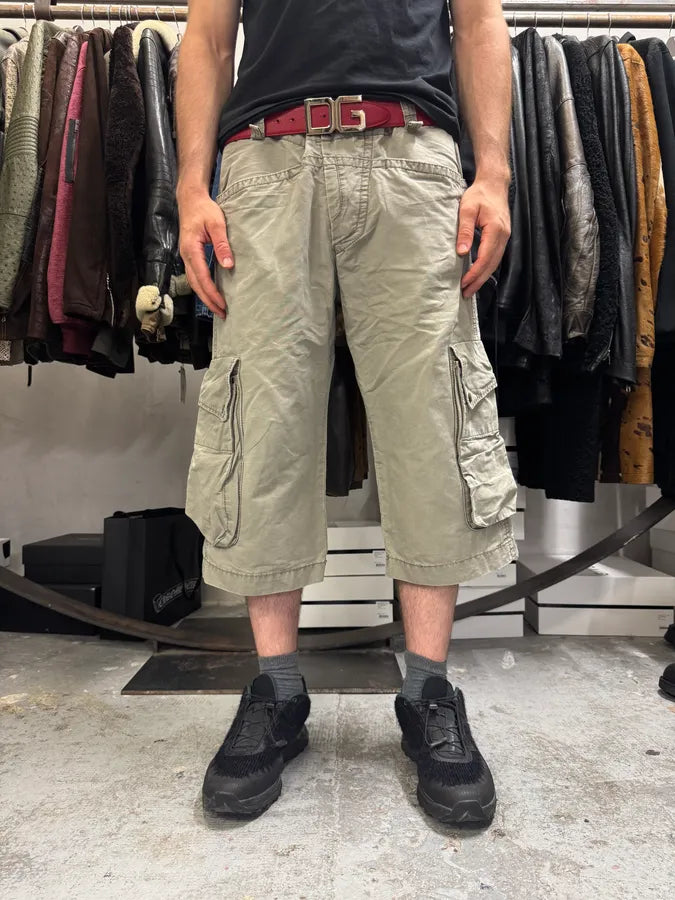 2000s Armani Beige Cozy Cargo Shorts hsWIBPd 1