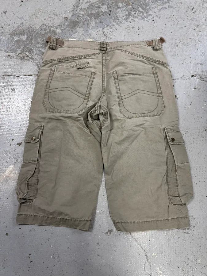 2000s Armani Beige Cozy Cargo Shorts hsWIBPd 5