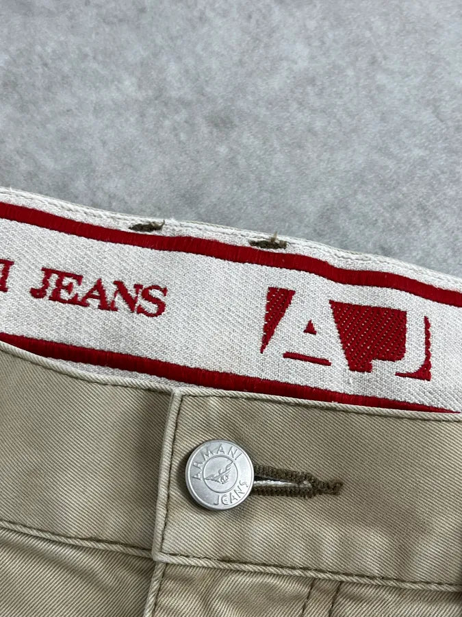2000s Armani Beige Cozy Flared Pants rEAUBln 10