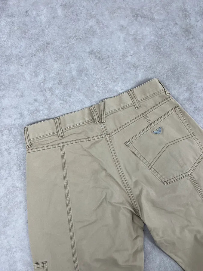 2000s Armani Beige Cozy Flared Pants rEAUBln 6