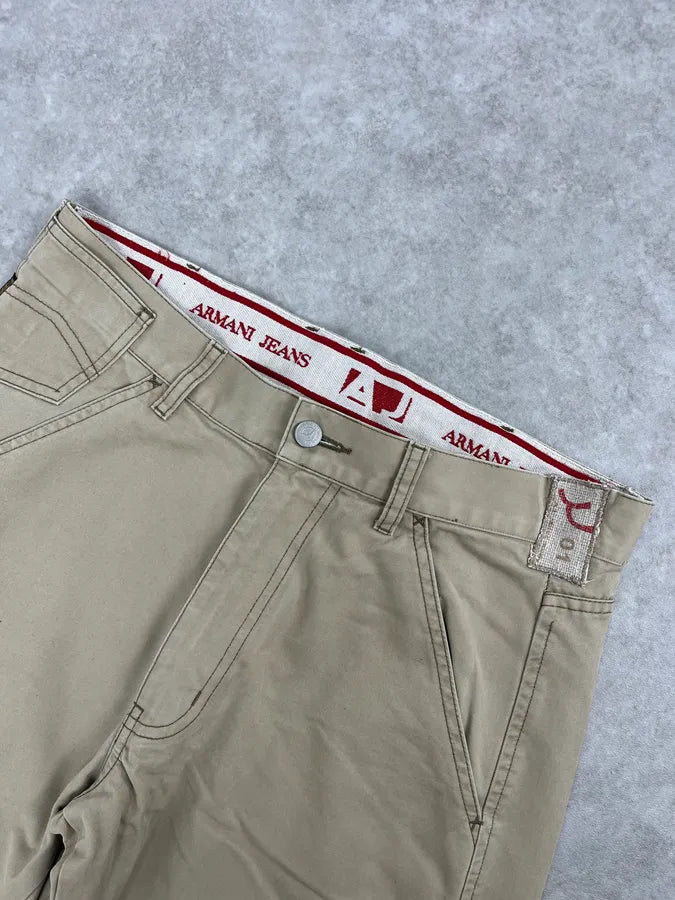 2000s Armani Beige Cozy Flared Pants rEAUBln 4