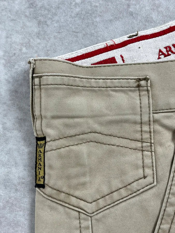 2000s Armani Beige Cozy Flared Pants rEAUBln 8