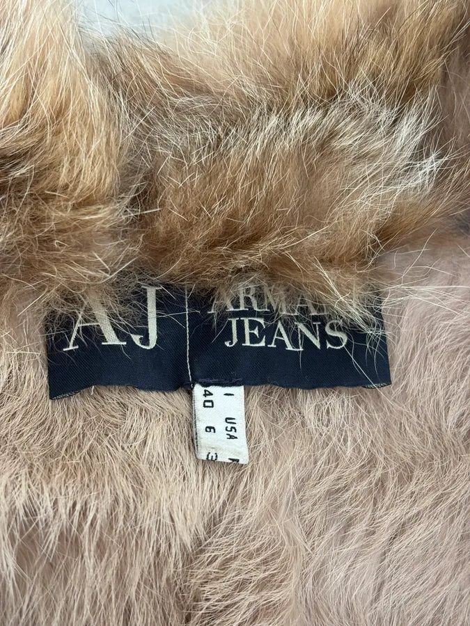 2000s Armani Beige Fur Lined Leather Jacket qBlLdqZ 8