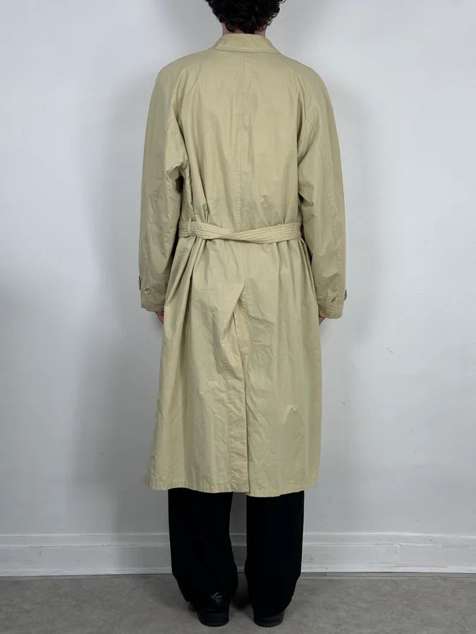 1990s Giorgio Armani Beige Long Classy Coat NpUgEIy 1