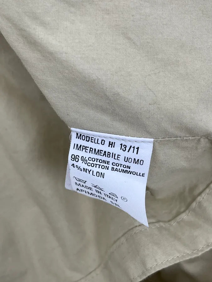 1990s Giorgio Armani Beige Long Classy Coat NpUgEIy 9