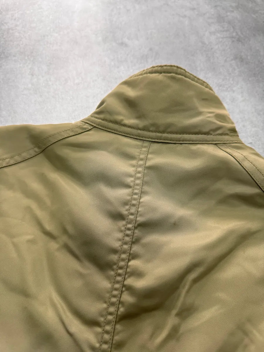 2000s Armani Beige Washed Utility Drift Bomber Jacket RLRzwin 3