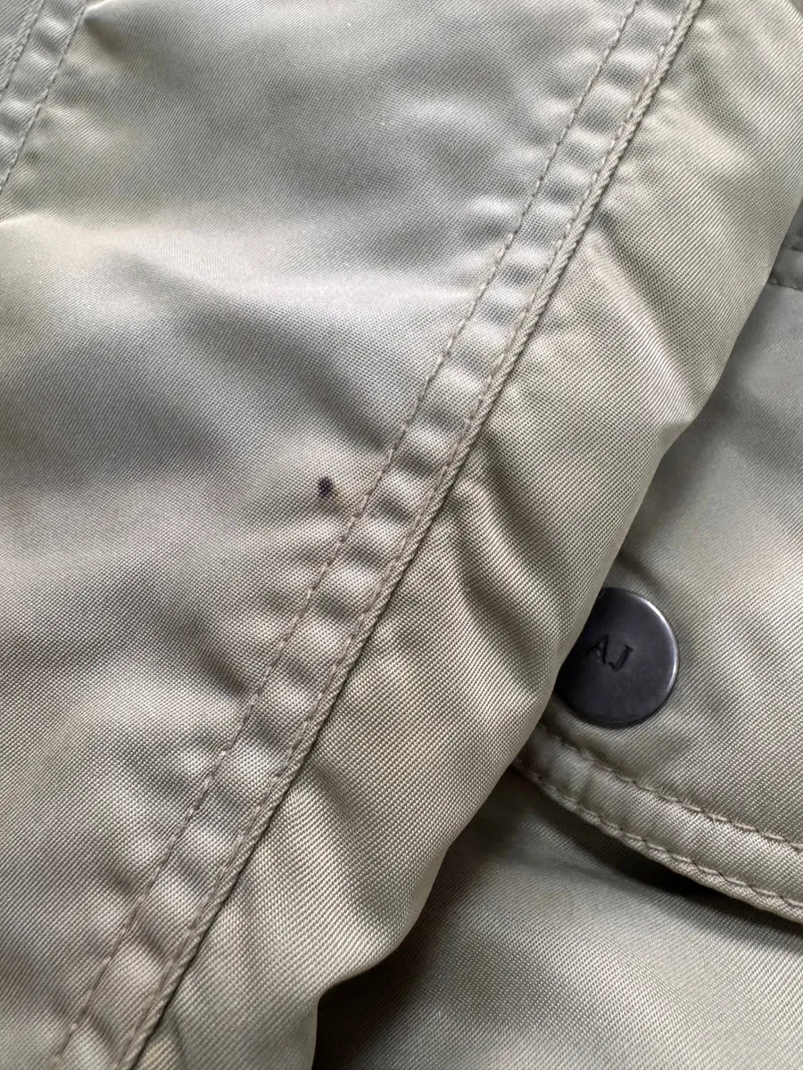 2000s Armani Beige Washed Utility Drift Bomber Jacket RLRzwin 5