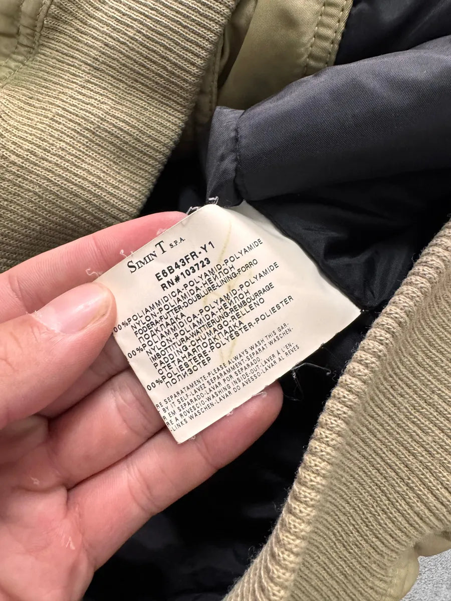 2000s Armani Beige Washed Utility Drift Bomber Jacket RLRzwin 7