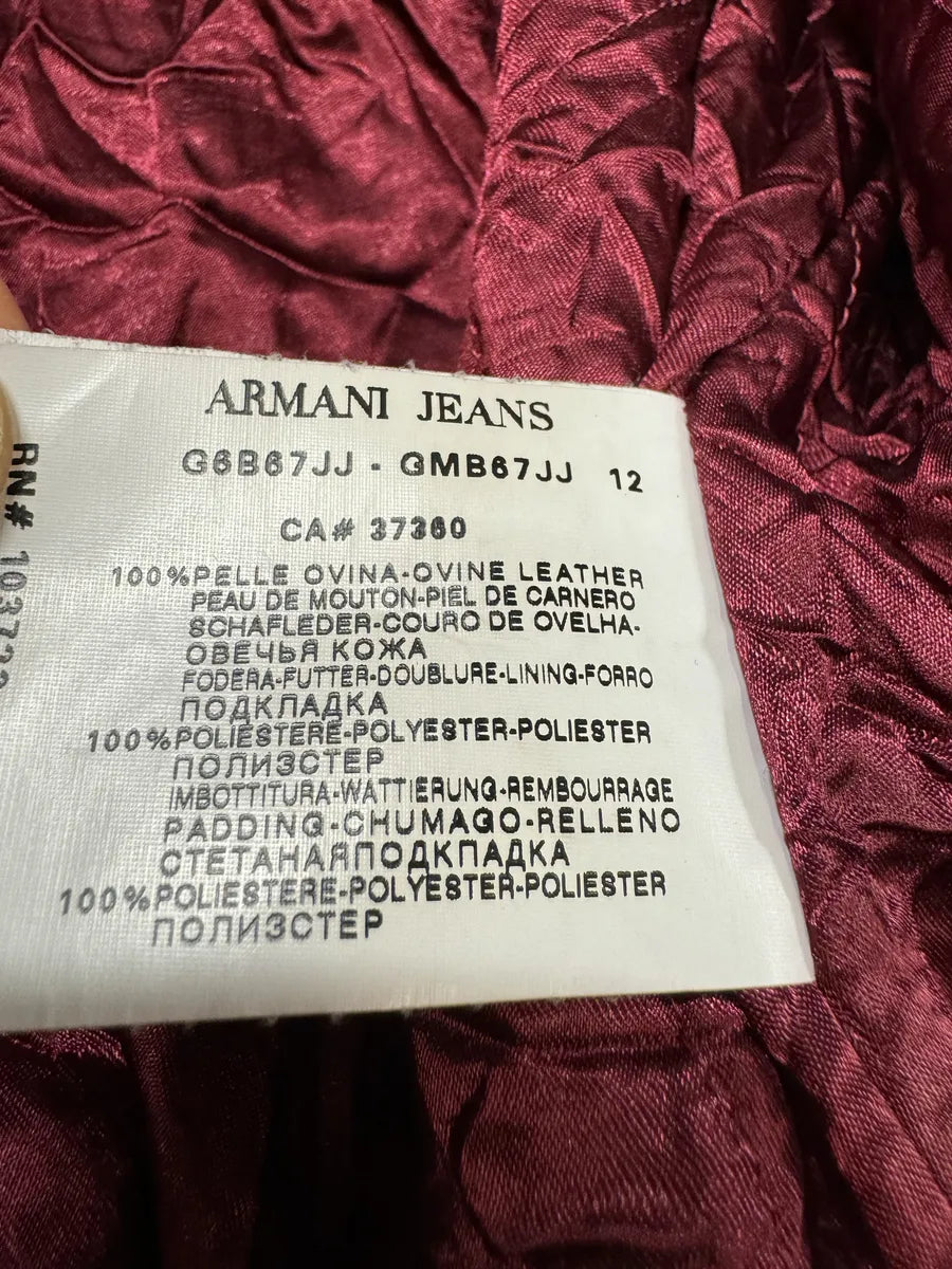 2000s Armani Black Biker Leather Jacket xuNlDdF 11