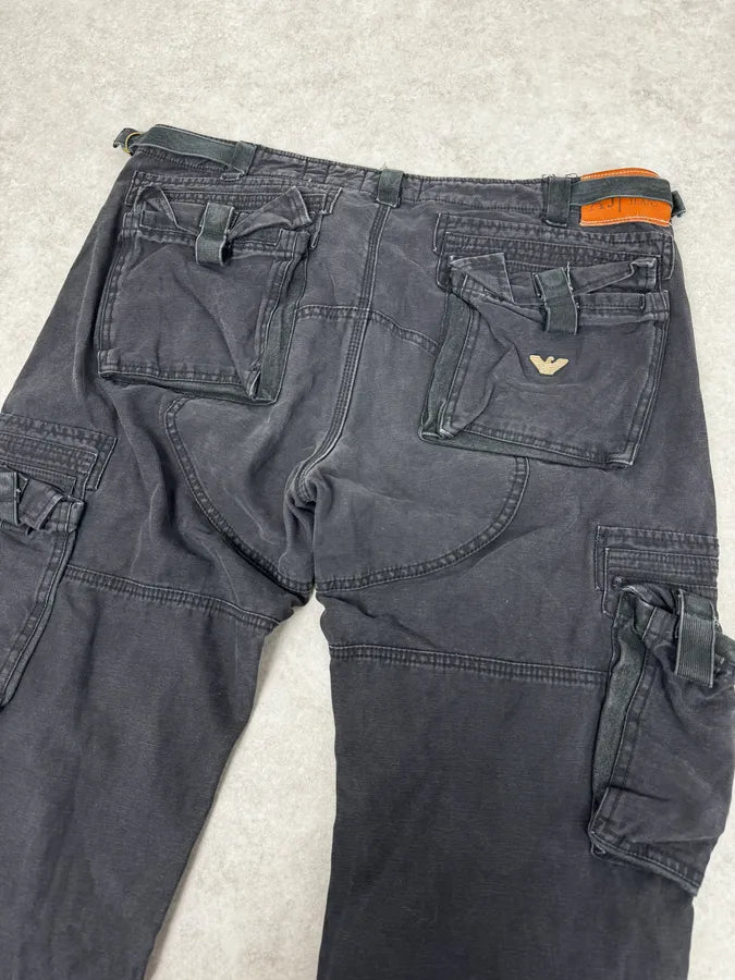 2000s Armani Black Cargo Pants GtbmCEr 6