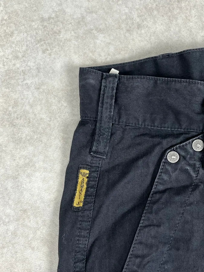 2000s Armani Black Cozy Signature Pants vCbRyOL 9