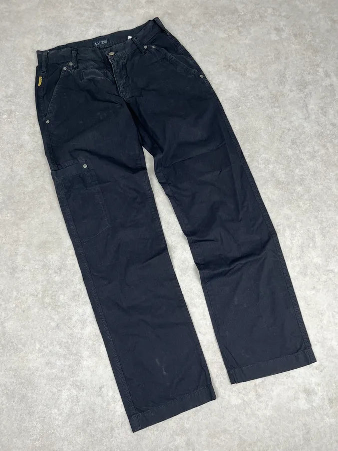 2000s Armani Black Cozy Signature Pants vCbRyOL 4