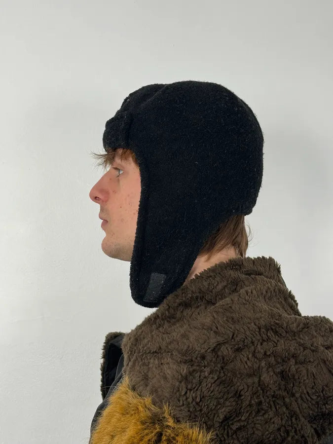 2000s Armani Black Hybrid Cozy Chapka Hat gUsonCe 2