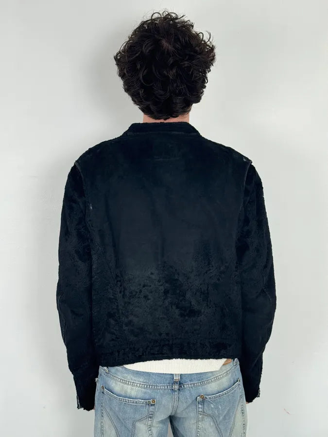 AW2005 Emporio Armani Black Fleece & Denim Hybrid Jacket IvzNpMe 3