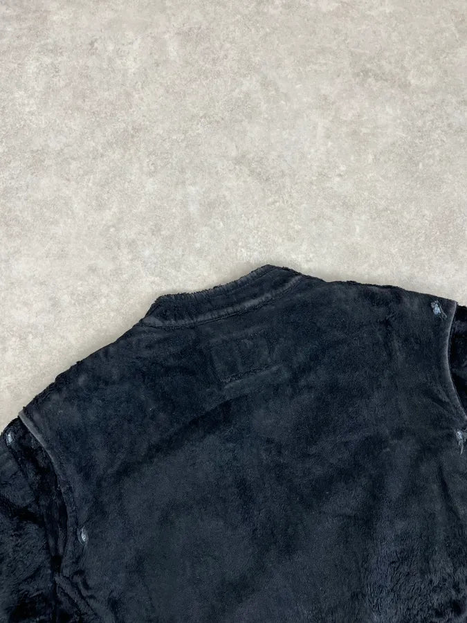 AW2005 Emporio Armani Black Fleece & Denim Hybrid Jacket IvzNpMe 5