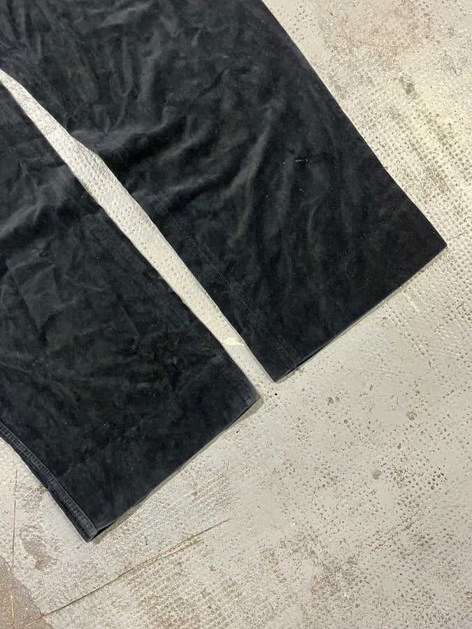 AW2001 Emporio Armani Black Large Velvet Pants cGqWFNA 8