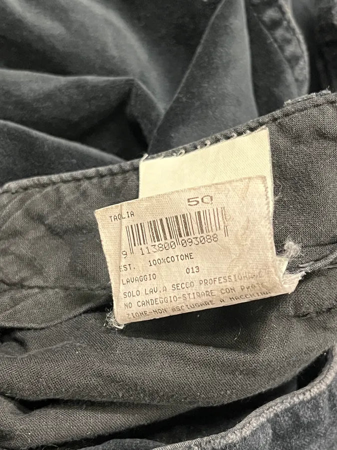 AW2001 Emporio Armani Black Large Velvet Pants cGqWFNA 10