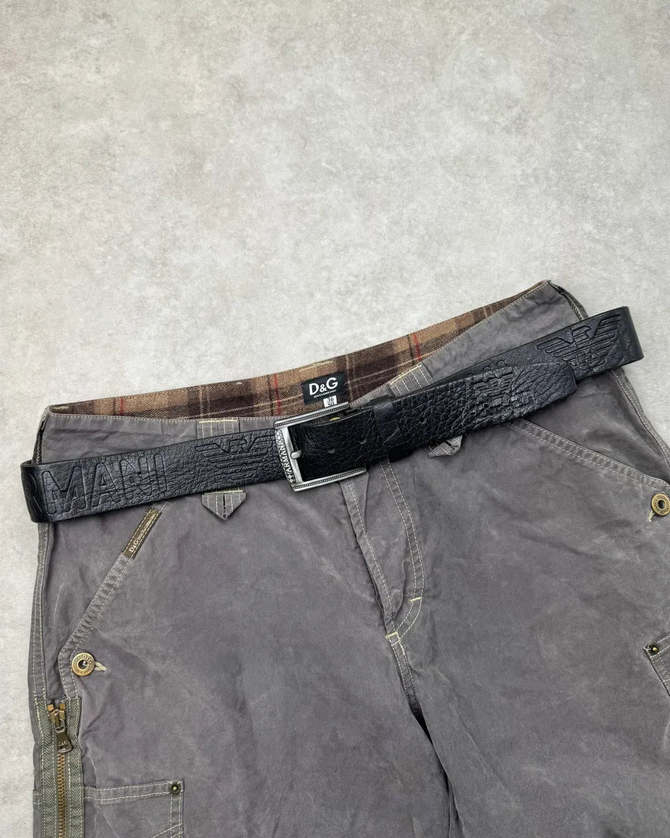 2000s Armani Black Leather Premium Belt kwbcufM 0