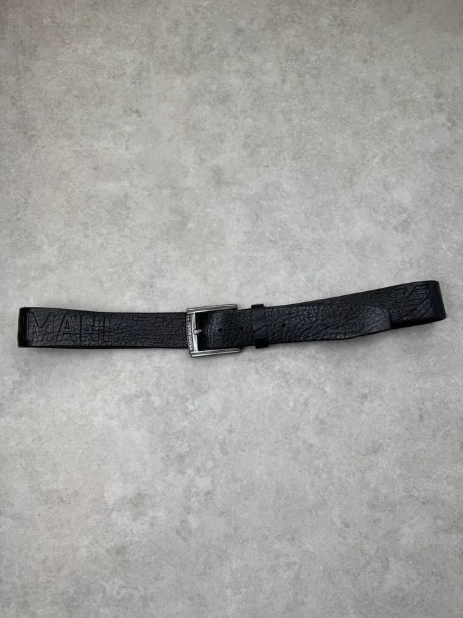 2000s Armani Black Leather Premium Belt kwbcufM 2