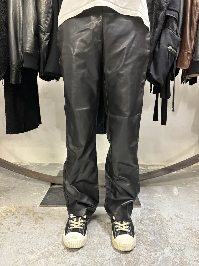 2000s Armani Black Leather Pants (S) vxtGEFl 1