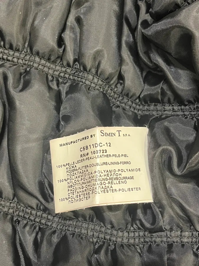 2000s Armani Black Leather Puffer Obscure Jacket zVPgVOY 10