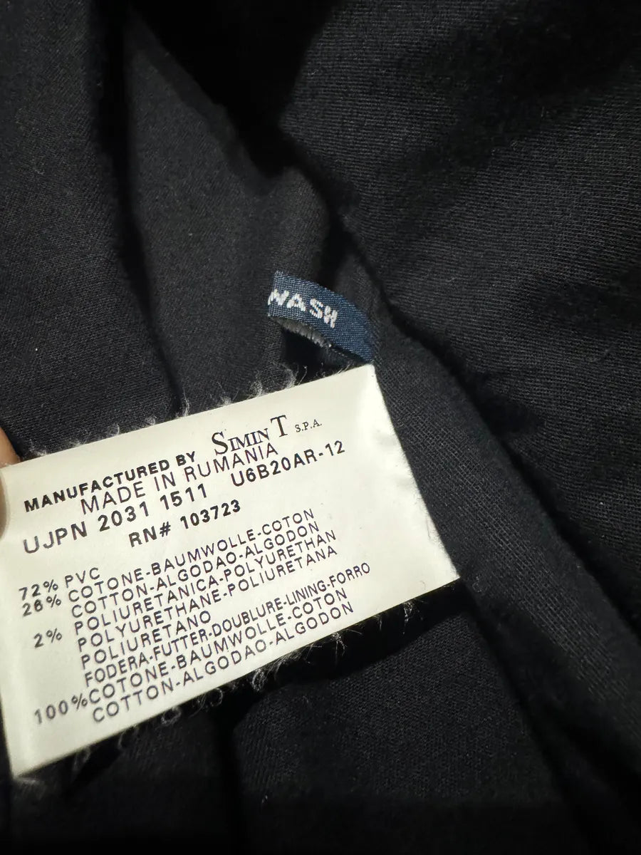 2000s Armani Black Minimalist Eroded Leather Jacket FYxWBgp 10