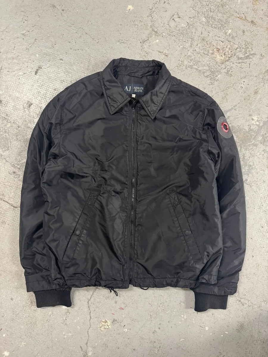 2000s Armani Black Nylon Bomber Jacket OVaaRNo 3