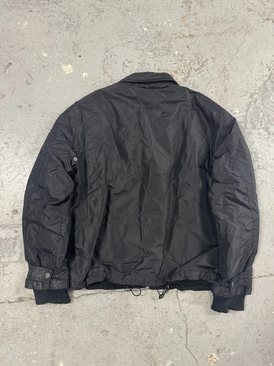 2000s Armani Black Nylon Bomber Jacket OVaaRNo 5